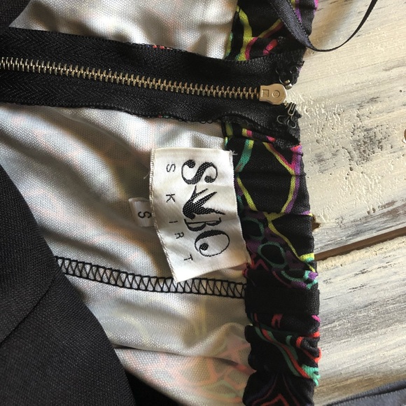 Black Geo Sabo Skirt Romper - Picture 3 of 3